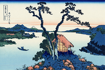 Lake Suwa in Shinano Province Hokusai