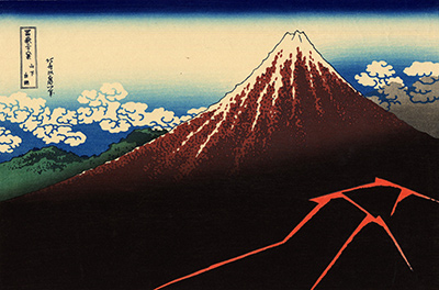 Rainstorm Beneath the Summit Hokusai