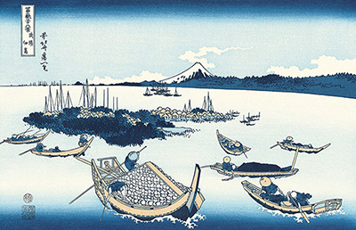 Tsukuda Island in Musashi Province Hokusai