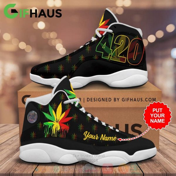 420 Cannabis Culture Custom Name Air Jordan 13 Shoes Cannabis Air Jordan 13 Shoes