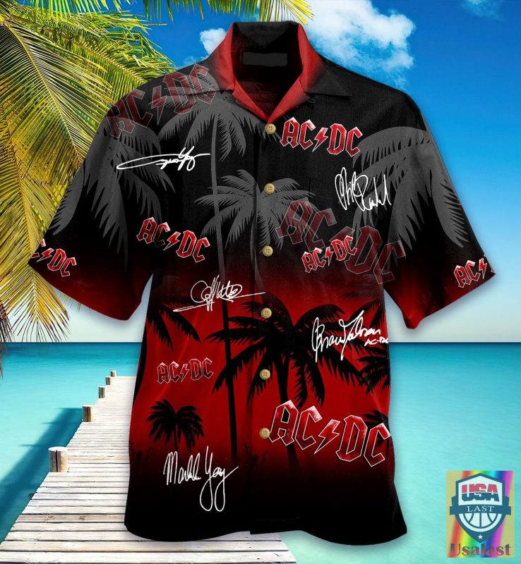 Ac Dc Band Signatures Hawaiian Shirts - Hot Sale 2024