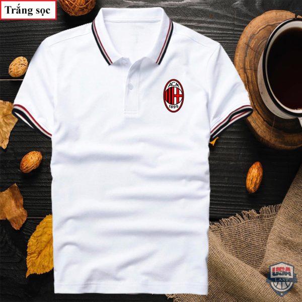 Ac Milan 1899 Football Club White Polo Shirt Ac Milan Polo Shirts