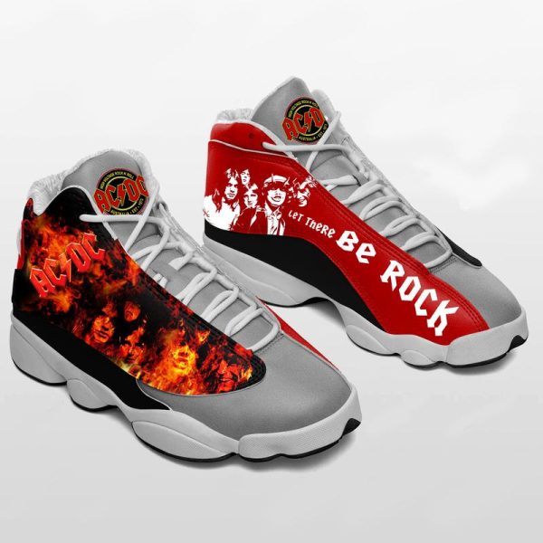 Ac Dc Band Let There Be Rock Air Jordan 13 Shoes Limited Edition AcDc Band Air Jordan 13 Shoes