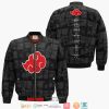 Akatsuki Cloud Akatsuki Village Naruto Anime 3D Bomber Jacket Naruto Shippuden Bomber Jacket