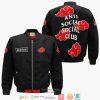 Akatsuki Cloud Anti Social Club Naruto Anime 3D Bomber Jacket Naruto Shippuden Bomber Jacket