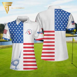 American Flag Golf V2 Full Printing Polo Shirt Golf Polo Shirts