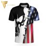 American Flag With Skull Billiards Full Printing Polo Shirt Billiards Polo Shirts