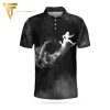 American Football On Smoke Background Full Printing Polo Shirt