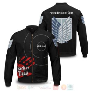 Anime Attack On Titan Skilled Corps Soldier Personalized Bomber Jacket Attack On Titan Bomber Jacket