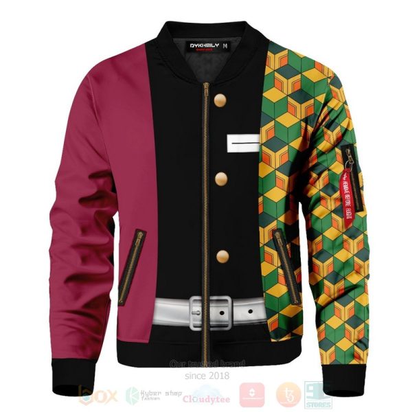 Anime Giyu Tomioka Bomber Jacket Demon Slayer Kimetsu no Yaiba Bomber Jacket