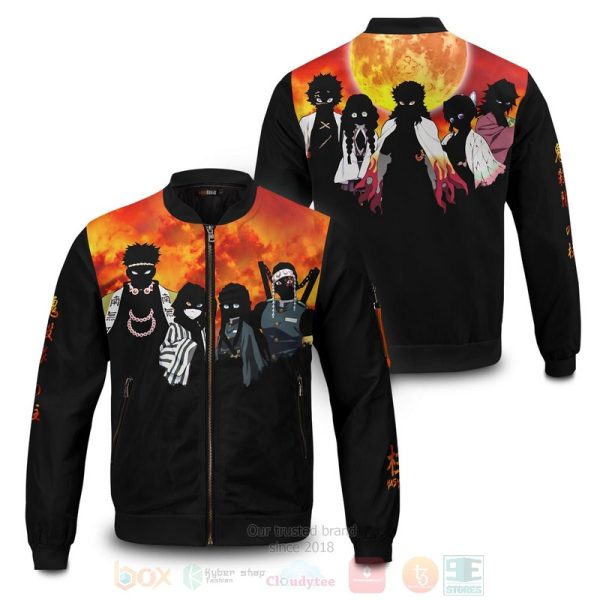 Anime Hashira Squad Bomber Jacket Demon Slayer Kimetsu no Yaiba Bomber Jacket