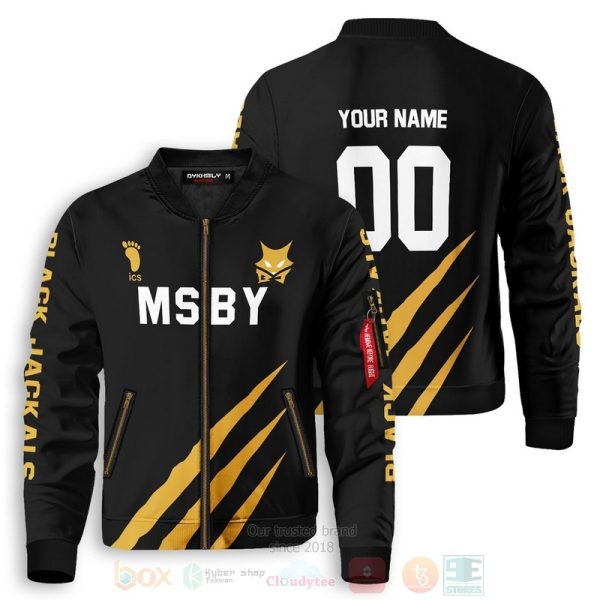 Anime Msby Black Jackals Personalized Bomber Jacket Haikyuu Bomber Jacket