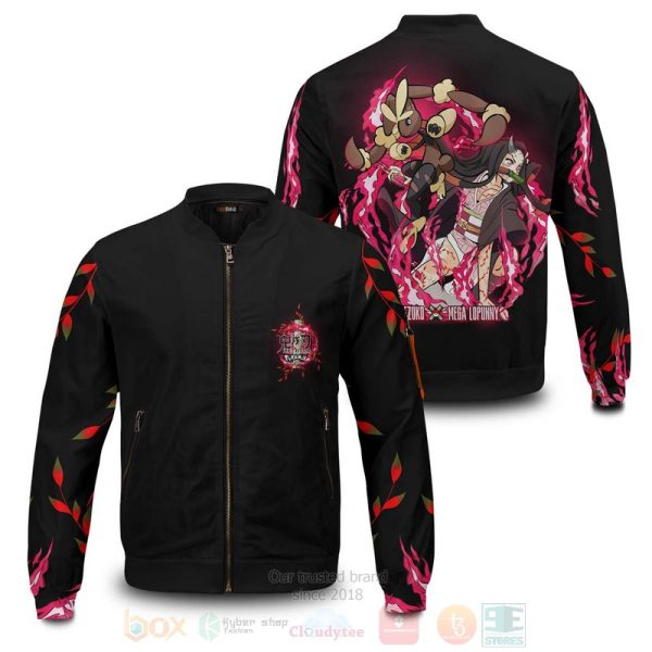 Anime Nezuko Collab Bomber Jacket Demon Slayer Kimetsu no Yaiba Bomber Jacket