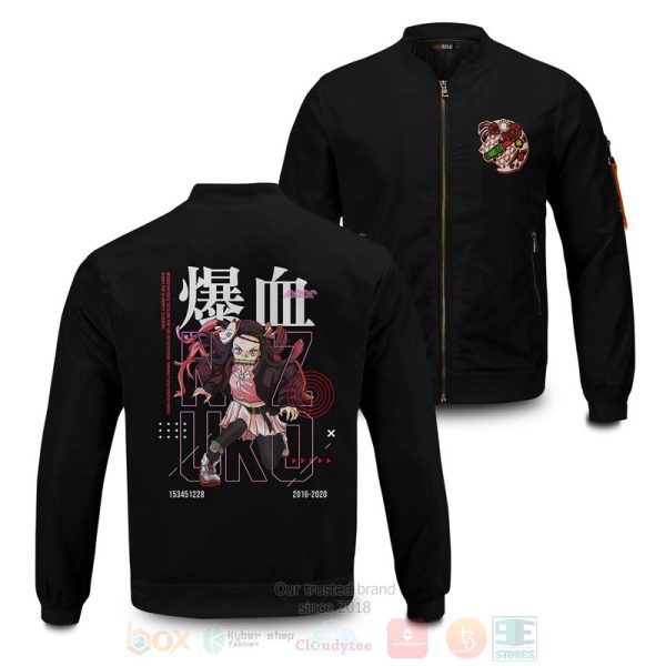 Anime Nezuko Stwear Bomber Jacket Demon Slayer Kimetsu no Yaiba Bomber Jacket