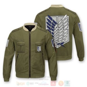 Anime Survey Corps Uniform Personalized Bomber Jacket Attack On Titan Survey Corps Bomber Jacket
