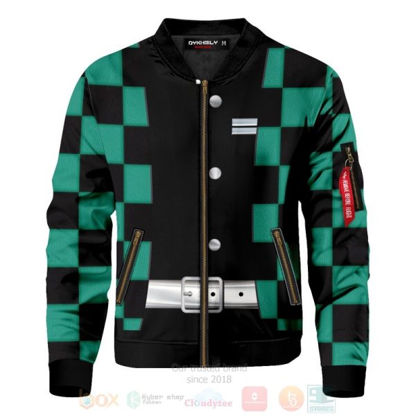 Anime Tanjiro Kamado Bomber Jacket Demon Slayer Kimetsu no Yaiba Bomber Jacket