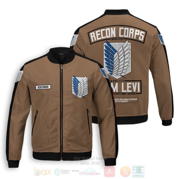 Anime Team Levi Personalized Bomber Jacket Attack On Titan Levi Ackerman Bomber Jacket