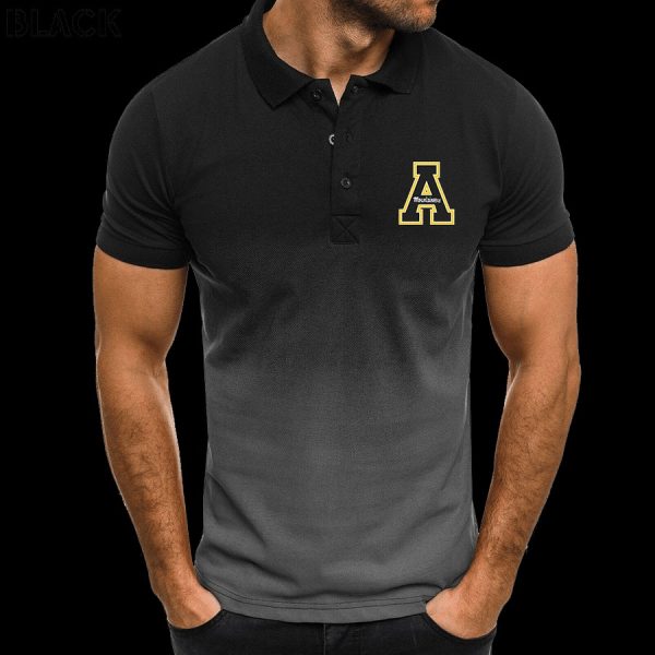 Appalachian State Mountaineers Football Men Gradient Polo Shirt Football Team Polo Shirts