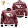 Arizona Cardinals Ugly Christmas Full Printing Bomber Jacket Arizona Cardinals Bomber Jacket