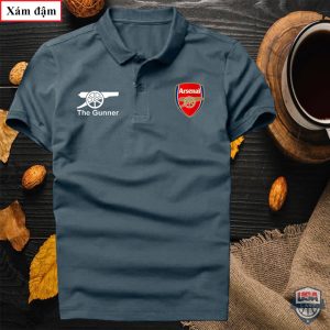 Arsenal The Gunner Dark Grey Polo Shirt Arsenal Polo Shirts