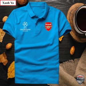 Arsenal Uefa Champions League Royal Bue Polo Shirt Arsenal Polo Shirts