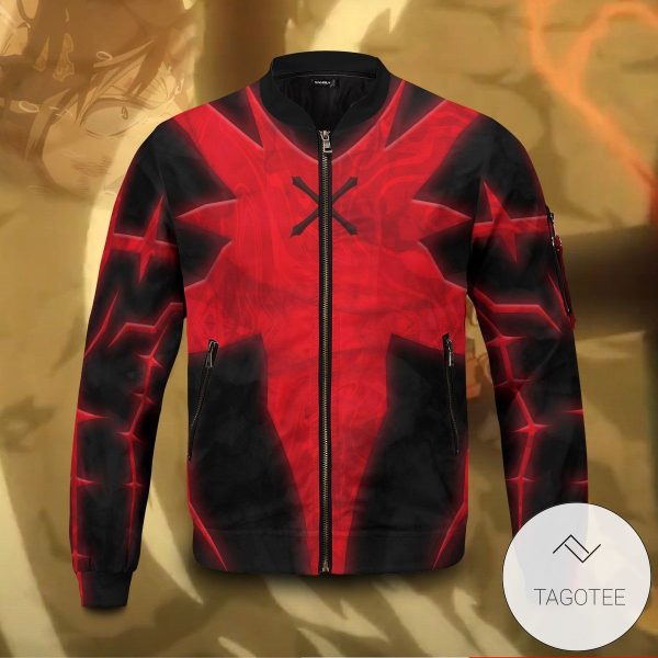 Asta Final Form Bomber Jacket Black Clover Bomber Jacket