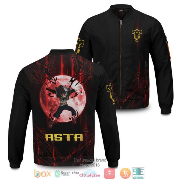 Asta Moonfall Bomber Jacket Black Clover Bomber Jacket