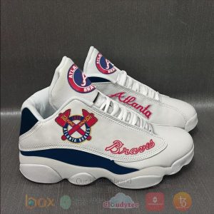Atlanta Braves Mlb White Air Jordan 13 Shoes Atlanta Braves Air Jordan 13 Shoes