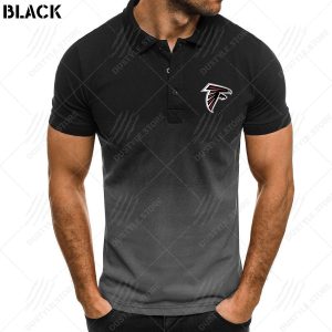 Atlanta Falcons Men Gradient Polo Shirt Atlanta Falcons Polo Shirts