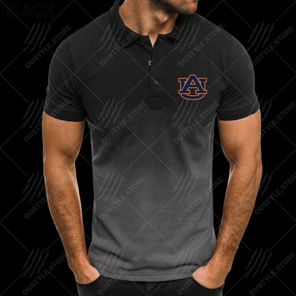 Auburn Tigers Football Men Gradient Polo Shirt Auburn Tigers Polo Shirts