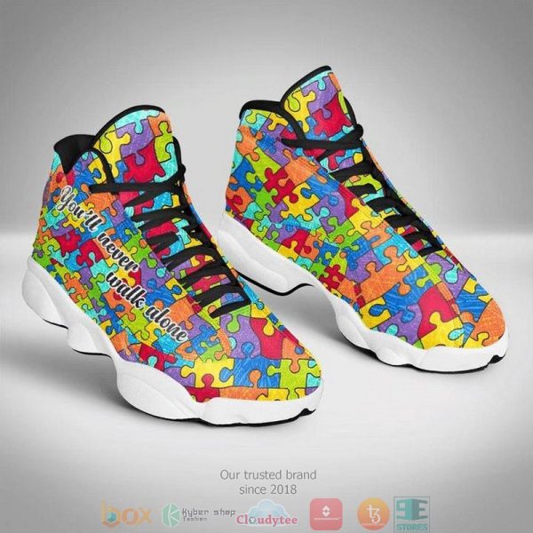 Autism Youll Never Walk Alone Air Jordan 13 Sneaker Shoes