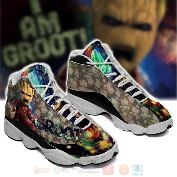Baby Groot Marvel Star Guardian Movie Air Jordan 13 Shoes Groot Air Jordan 13 Shoes