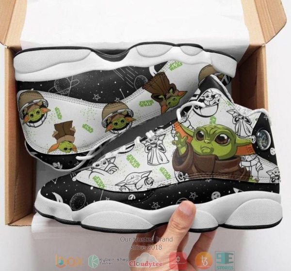 Baby Yoda Starwars 6 Air Jordan 13 Sneaker Shoes Baby Yoda Air Jordan 13 Shoes