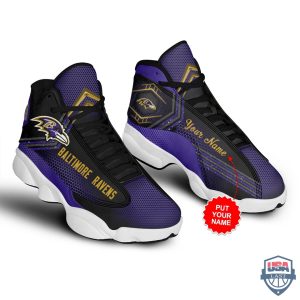 Baltimore Ravens Air Jordan 13 Custom Name Personalized Shoes Baltimore Ravens Air Jordan 13 Shoes