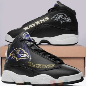 Baltimore Ravens Nfl Big Logo Football Team Air Jordan 13 Shoes Baltimore Ravens Air Jordan 13 Shoes