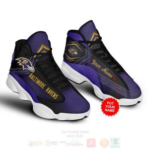 Baltimore Ravens Nfl Custom Name Air Jordan 13 Shoes Baltimore Ravens Air Jordan 13 Shoes