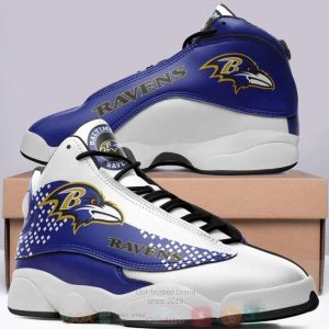 Baltimore Ravens Nfl Team Purple White Air Jordan 13 Shoes Baltimore Ravens Air Jordan 13 Shoes