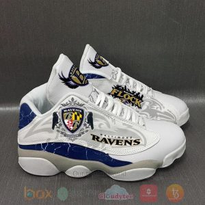 Baltimore Ravens Nfl White Air Jordan 13 Shoes Baltimore Ravens Air Jordan 13 Shoes