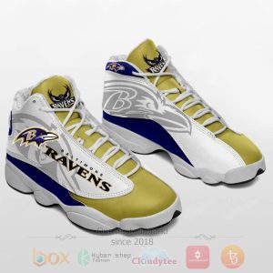 Baltimore Ravens Nfl Yellow White Air Jordan 13 Shoes Baltimore Ravens Air Jordan 13 Shoes