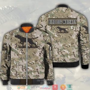 Bird Dog Whiskey Camouflage Bomber Jacket Dog Lover Bomber Jacket