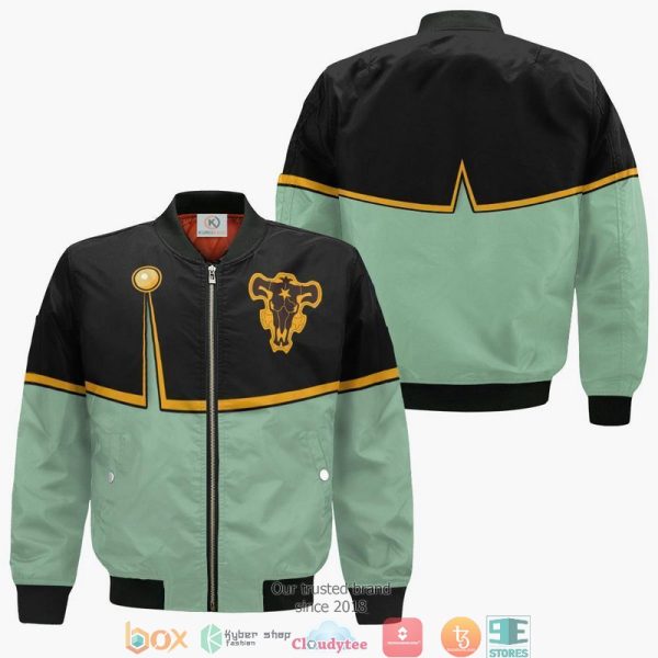 Black Clover Luck Voltia Anime 3D Bomber Jacket Black Clover Bomber Jacket