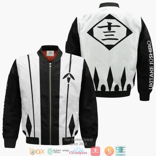 Bleach Jushiro Ukitake Thirteenth Division Anime 3D Bomber Jacket Bleach Bomber Jacket