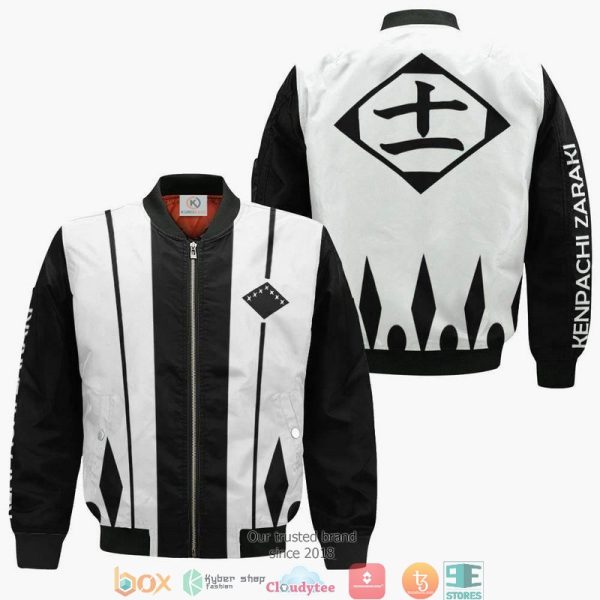 Bleach Kenpachi Zaraki Eleventh Division Anime 3D Bomber Jacket Bleach Bomber Jacket