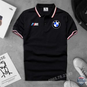 Bmw White And Red Line 3D Polo Shirt Bmw Polo Shirts