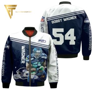 Bobby Wagner Seattle Seahawks Full Printing Bomber Jacket Seattle Seahawks Bomber Jacket