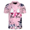 Boo Bees Skull Pumpkin Breast Cancer Awareness Polo Shirt Breast Cancer Awareness Polo Shirts