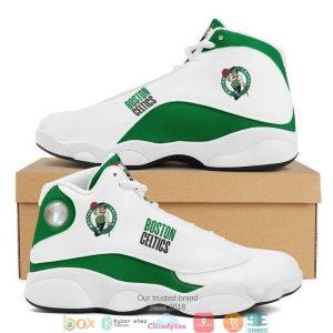 Boston Celtics Nba Football Team Big Logo Air Jordan 13 Sneaker Shoes Boston Celtics Air Jordan 13 Shoes