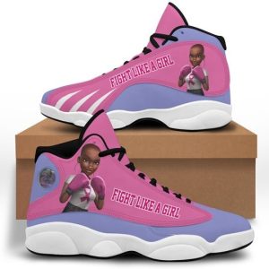 Breast Cancer Awareness Fight Like A Girl Air Jordan 13 Sneakers Girls Air Jordan 13 Shoes