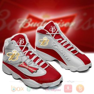 Budweiser Red Grey Air Jordan 13 Shoes Budweiser Beer Air Jordan 13 Shoes