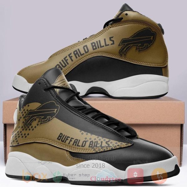 Buffalo Bills Nfl Black Dark Yellow Air Jordan 13 Shoes Buffalo Bills Air Jordan 13 Shoes